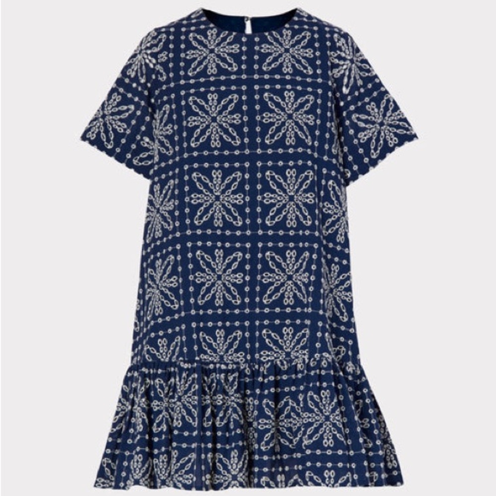 Milly Brynn Tile Eyelet Mini Dress